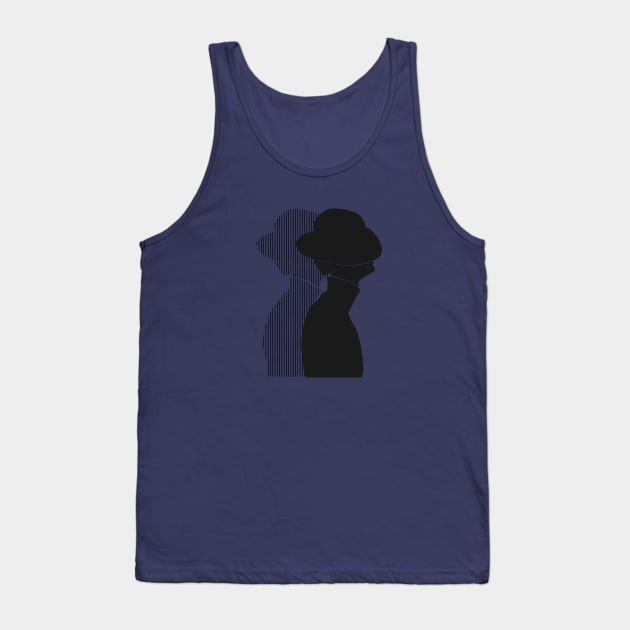 face outline with a shadow Tank Top by ellen